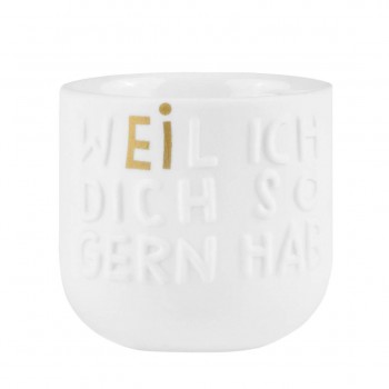 Eierbecher Weil ich dich so gern hab 5x4,5cm von Räder Design