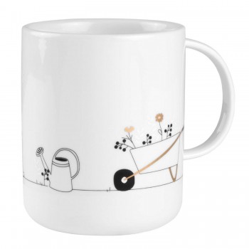 GeschenkTasse Garten 8x10cm Räder Design