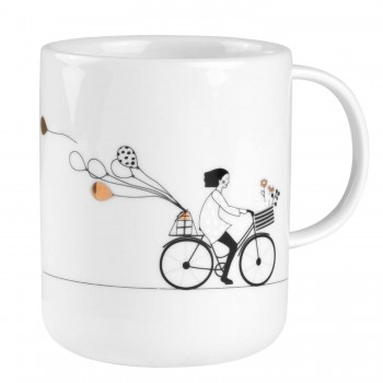 GeschenkTasse Radfahren 8x10cm Räder Design