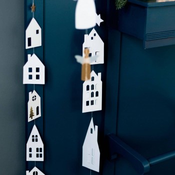 Kette Häuschen Winterstadt lang 83,5cm Living von Räder Design