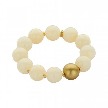 Armband Perlen cremefarben Modeschmuck von Biba