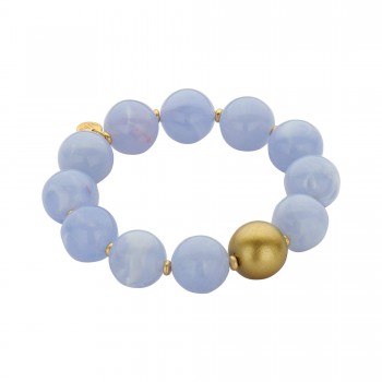 Armband Perlen hellblau Modeschmuck von Biba