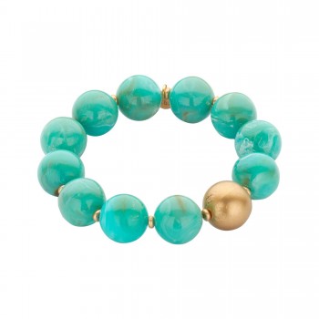 Armband Perlen türkis Modeschmuck von Biba