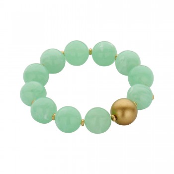 Armband Perlen jadegrün Modeschmuck von Biba