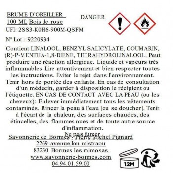 Bois de Rose Duft für Textilien Savonnerie de Bormes 100ml