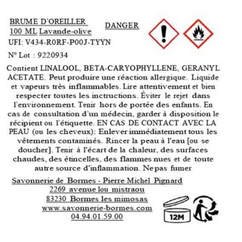 Lavendel-Olive Duft für Textilien Savonnerie de Bormes 100ml