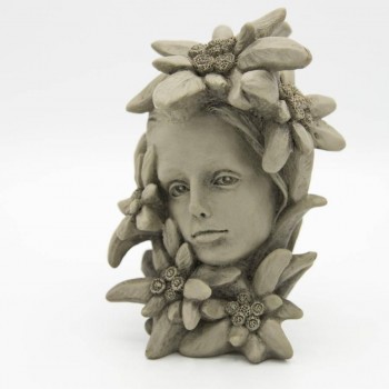 Blumenkind klein Edelweiß Resin betonfarben Zauberblume