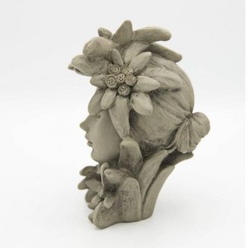 Blumenkind klein Edelweiß Resin betonfarben Zauberblume