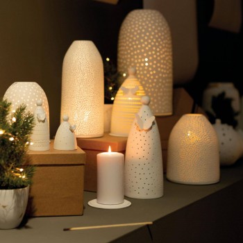 Lichtengel  Des. 2 LED 27,5hx11,7dcm Porzellan von Räder Design