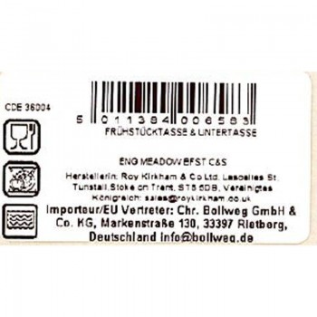 Frühstückstasse der Serie English Rose von Roy Kirkham 450 ml