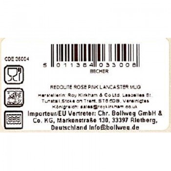 2 Blüten Becher Lancaster 320ml Redoute Rose Roy Kirkham