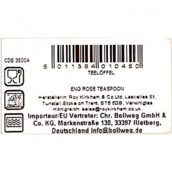 Teelöffel English Rose von Roy Kirkham 13,5cm