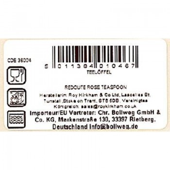 Teelöffel Redoute Rose von Roy Kirkham 13,5cm