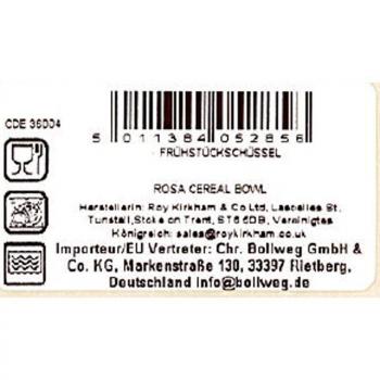 Preview: Müslischale Redoute Rose von Roy Kirkham, 17,5cm