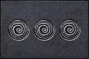 Finn Spirale anthrazit Wohnmatte 50x75cm Fußmatte Salonloewe