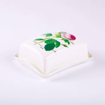 Butterdose Redoute Rose aus Fine Bone China von Roy Kirkham