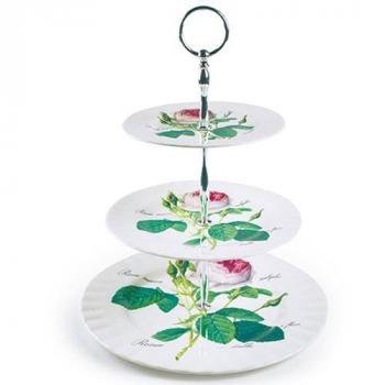 Wunderschöne Etagere mit drei Ebenen aus der Serie Redoute Rose von Roy Kirkham