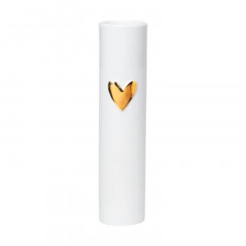 Preview: Vase Herz gold Living 5,5x17cm Räder Design