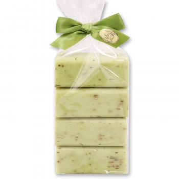 Florex Schafmilchseife Eisenkraut als Geschenk verpackt mit Schleife 4 Stück a 100g