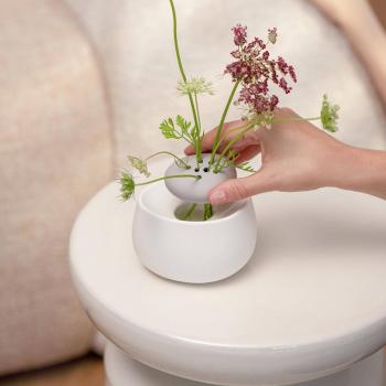 Preview: Blumenschale Naturelemente hoch 11,1x9,1x8,3cm Zuhause Räder Design