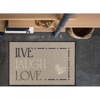 Preview: Live Laugh Love Wohnmatte 50x75cm Fußmatte Salonloewe