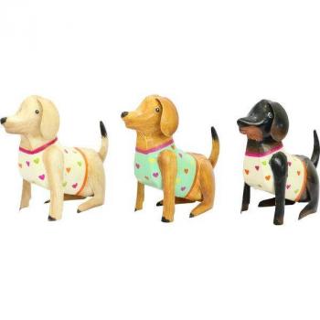 Preview: Hund schwarz sitzend mittel 22x9x19 cm von Exner