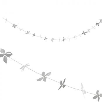 Girlande Silver Blossom Zuhause 145cm