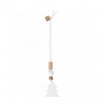 Winterschmuck Herzblatt Tanne Anhänger 15x2,7cm Räder Design