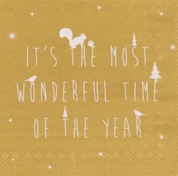 It's the most wonderful time Lunch Serviette 33x33cm Räder Design
