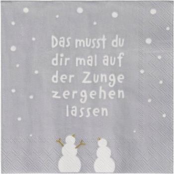 Das musst du dir mal.... Cocktail Serviette 25x25cm Räder Design