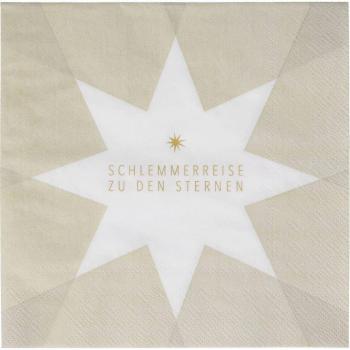 Schlemmerreise Stern Lunch Serviette 33x33cm Räder Design