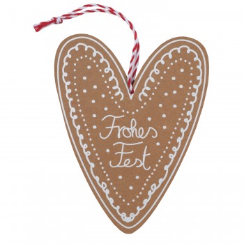 Weihnachtskarte Lebkuchenherz Räder Design