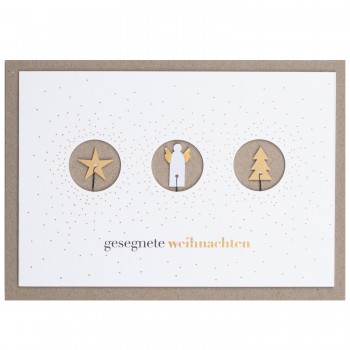 Weihnachtskarte Gesegnete Weihnachten von Räder Design