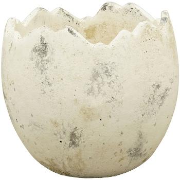 PflanzEi creme/weiß Keramik 21,5x21,5x20 cm