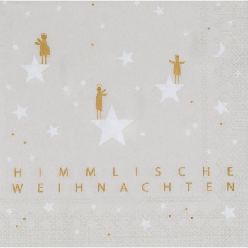 Himmlische WeihnachtenCocktail Serviette 25x25cm Räder Design