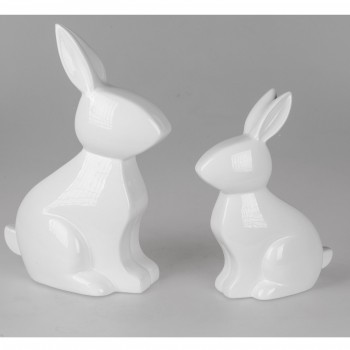 Hase weiß flach 31cm