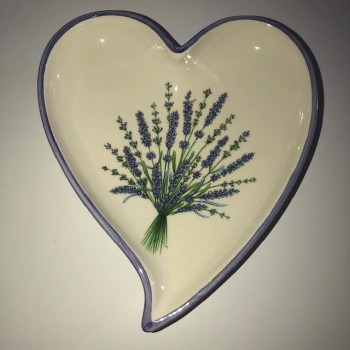Lavendeldekor Herz Schale 17x14cm