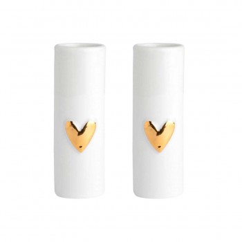 Minivasen Herz gold 2er-Set Wolke Sieben von Räder Design