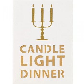 Lichttüten Karte Candle Light Dinne rRäder Design