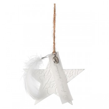 Stern Porzellan Frohe Weihnachten 8cm Weihnachtszauber von Räder