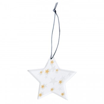 Eisstern gefrostetes Glas Sterne groß 9x8,5cm Weihnachtszauber von Räder