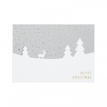 Weihnachtskarte Scherenschnitt Merry Christmas von Räder Design
