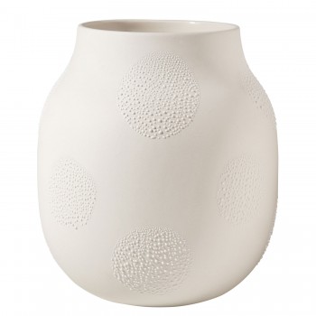 Perlenvase weiß mittel 18x20cm Living Räder Design
