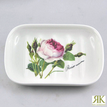 Seifenschale eckig Redoute Rose 12x8,5cm Roy Kirkham