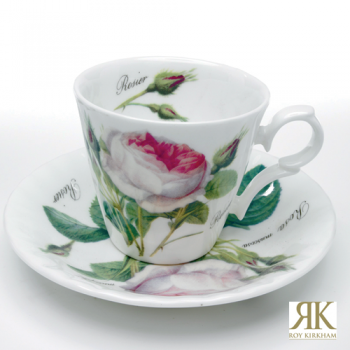 Espressotasse mit Unterteller Redoute Rose Roy Kirkham 130ml