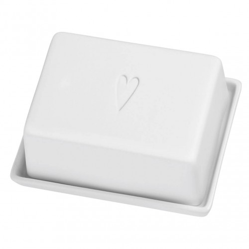 Butterdose groß Herz 13x6x10cm Porzellan von Räder