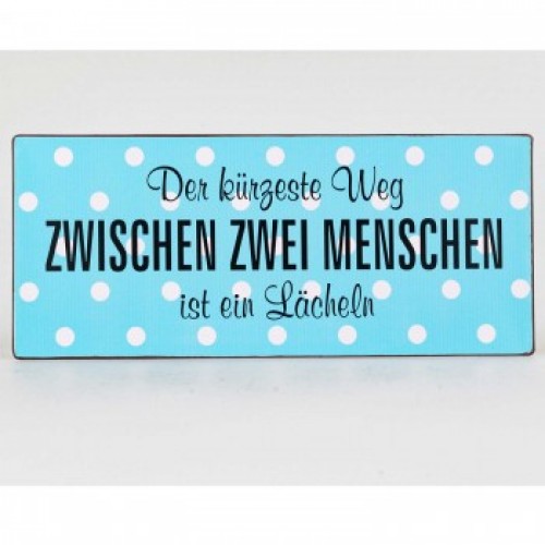 Wandbild Lächeln Metall 30x13cm