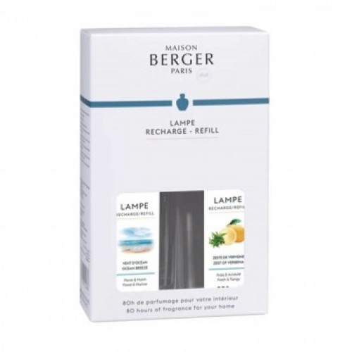 Duopack Vent dOcean und Zeste de Verveine je 250ml  Lampe Berger