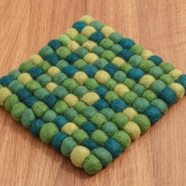 Filzuntersetzer grün groß 20x20cm von Feelz