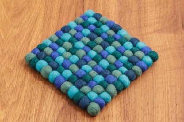 Filzuntersetzer türkis klein 15x15cm von Feelz